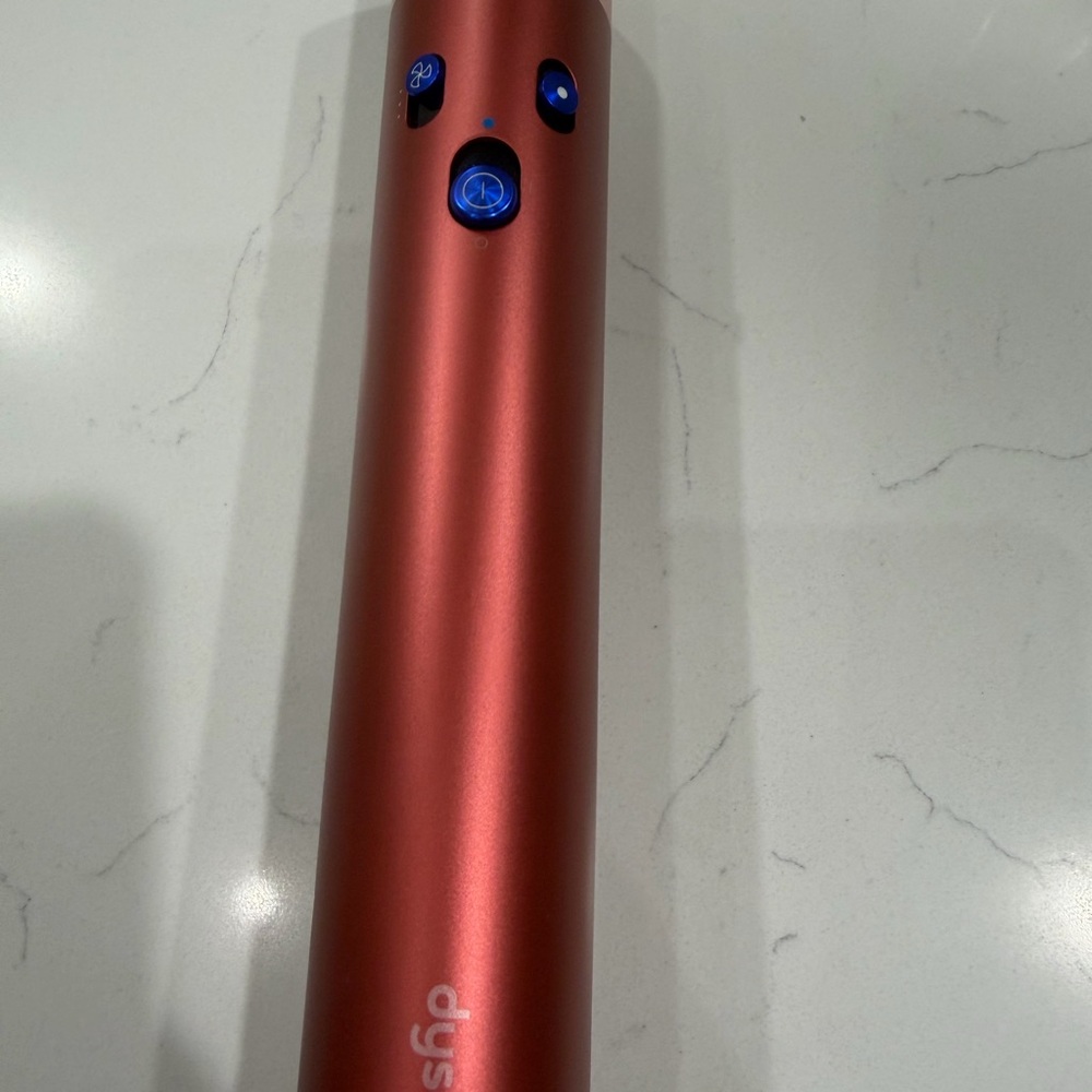 Dyson Red Hair Tool with Blue Accents